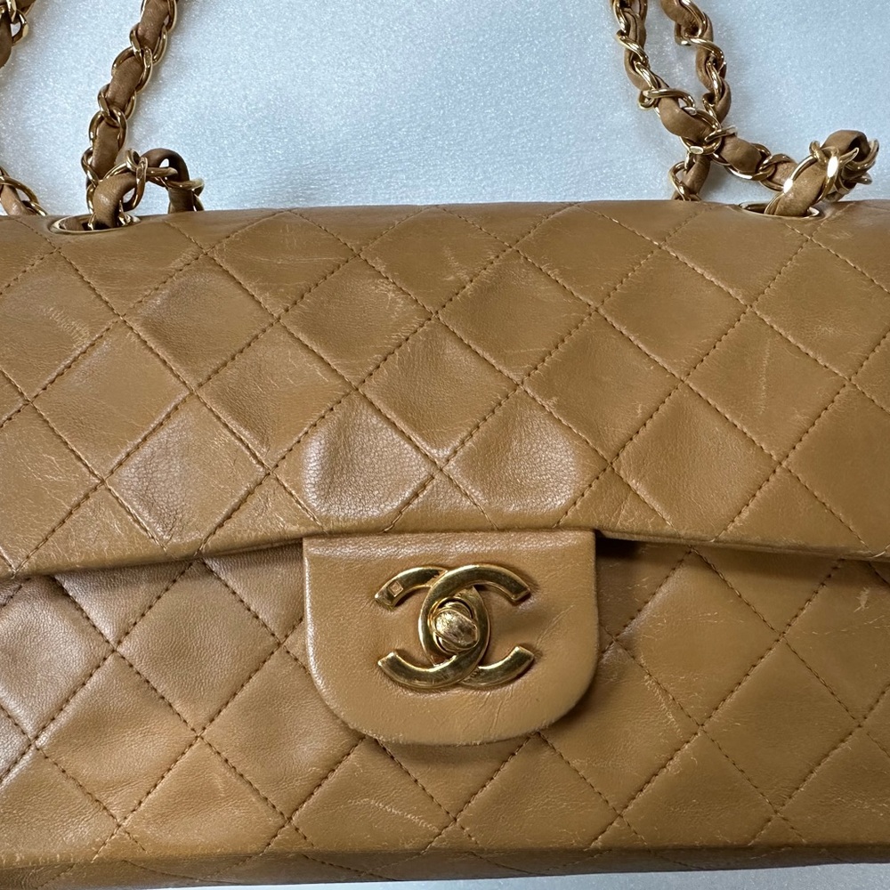 Vintage Chanel Brown Quilted Shoulder Bag - Picture 2 of 7